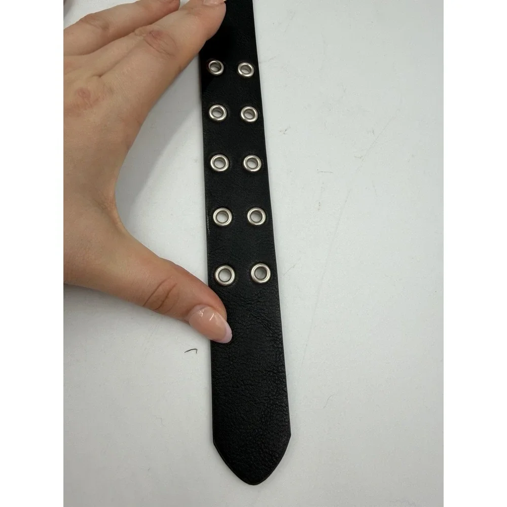NEW Target Art Class Kids Black Belt with Silver Buckle & Grommets Size XL